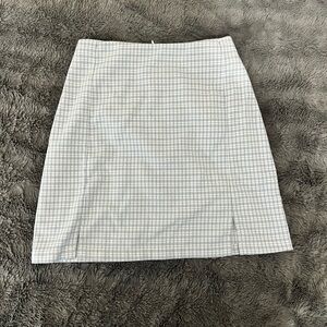 Brandy Melville Light Blue Plaid Skirt
